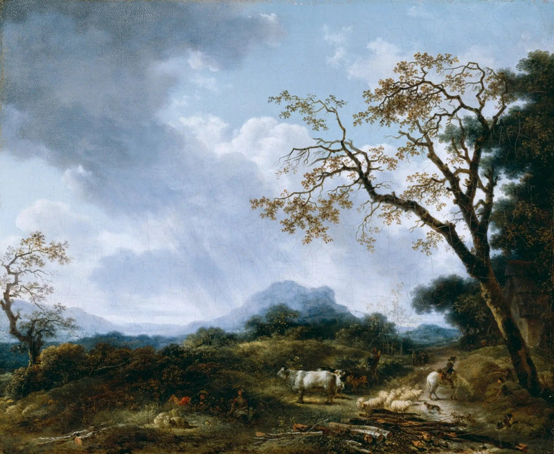 Maisemakuva satunnaisesta rankkasateesta - Jean-Honoré Fragonard
