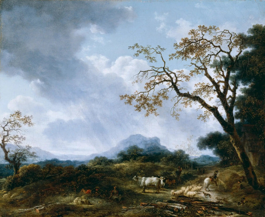 Maisemakuva satunnaisesta rankkasateesta - Jean-Honoré Fragonard