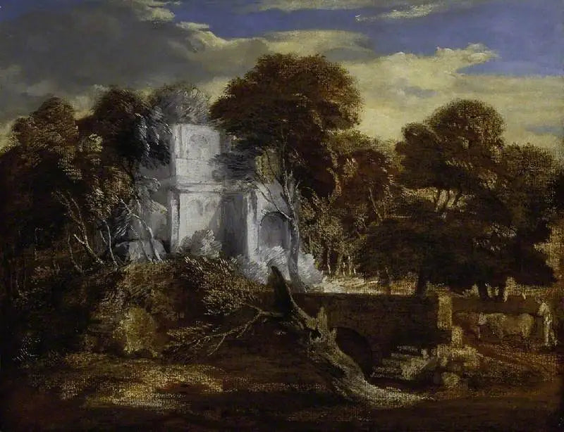 Maisema paimenella ja lehmäillä ylittämässä siltaa - Thomas Gainsborough