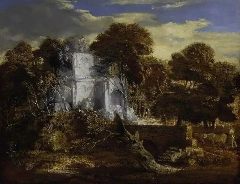 Maisema paimenella ja lehmäillä ylittämässä siltaa - Thomas Gainsborough