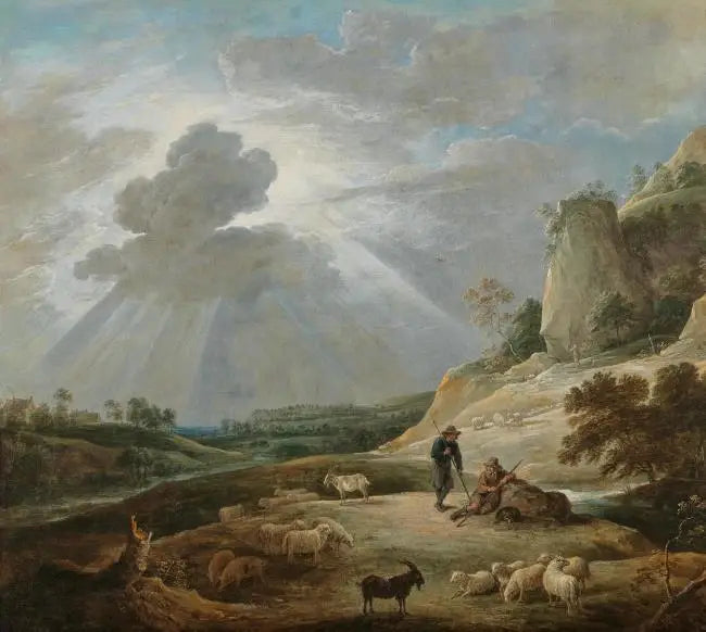 Maisemakuva paimenineen ja eläimineen - David Teniers nuorempi