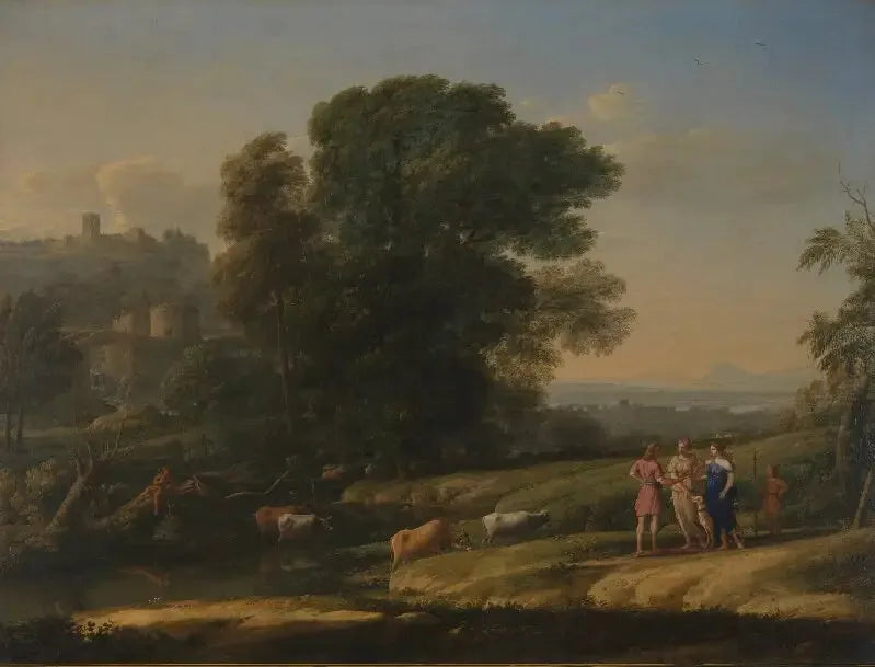 Maisemakuva Céphale ja Procris yhdistettynä Dianeen - Claude Lorrain
