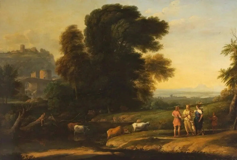 Maisemakuva Céphale ja Procris yhdistettynä Dianeen - Claude Lorrain