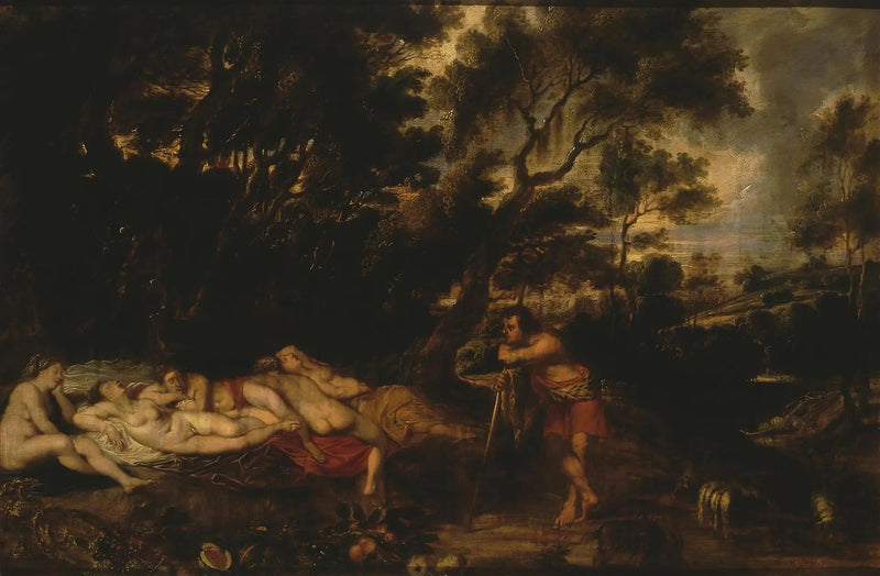 Maisemakuva Cymon ja Iphigenian kanssa - Peter Paul Rubens