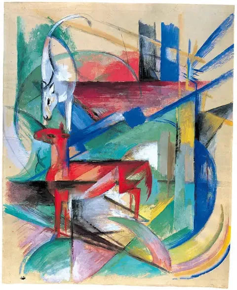 Maisema eläinten kanssa - Franz Marc