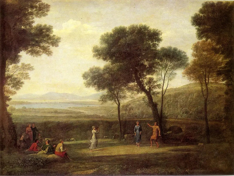 Maisema tanssivien figuurien kanssa - Claude Lorrain