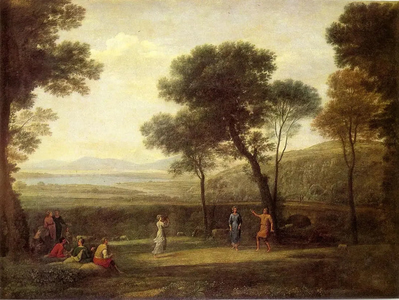Maisema tanssivien figuurien kanssa - Claude Lorrain