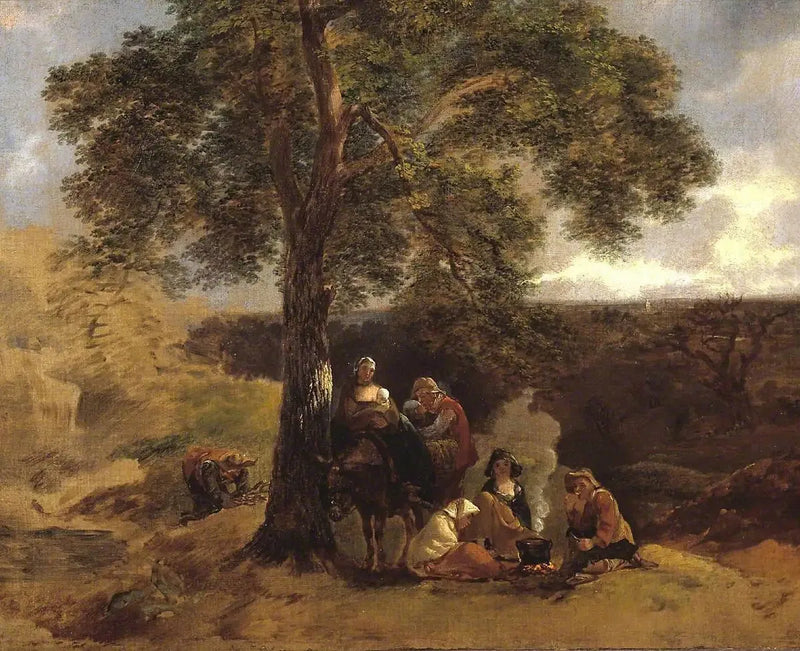 Maisemakuva gitansien kanssa - Thomas Gainsborough