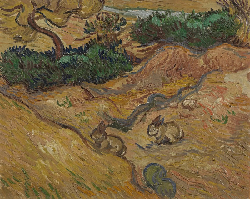 Maisema jänisten kanssa - Vincent van Gogh