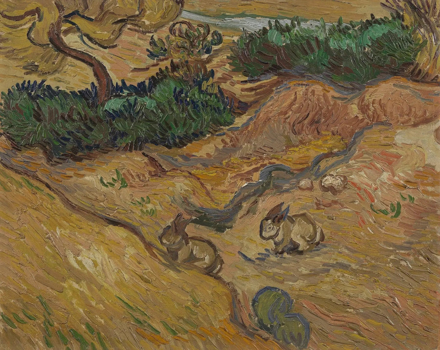 Maisema jänisten kanssa - Vincent van Gogh