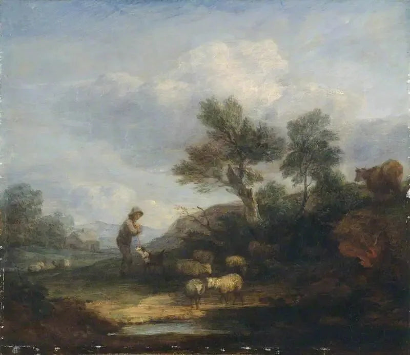 Maisema lampaiden kanssa - Thomas Gainsborough