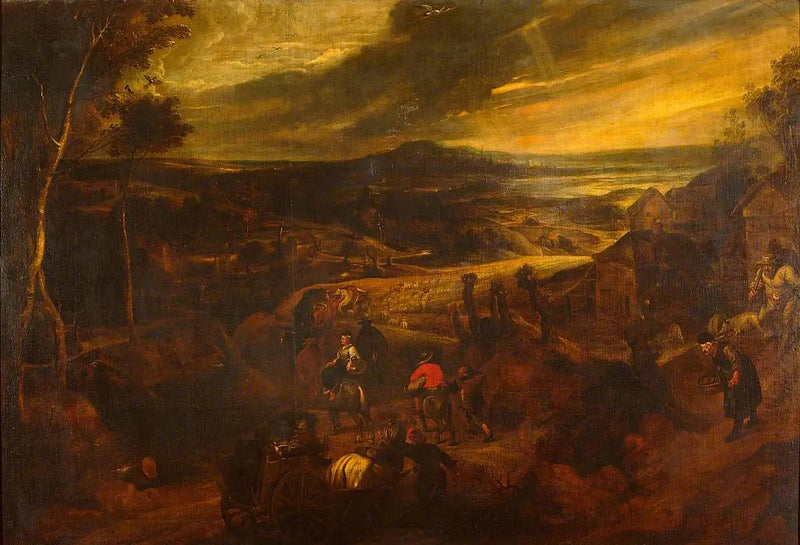 Maisemakuva ja maalaisia - Peter Paul Rubens