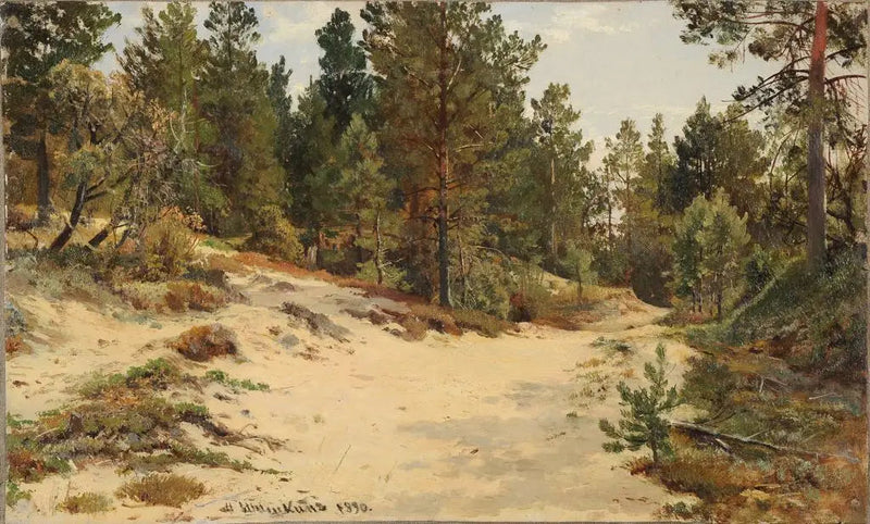 Maisemakuva mäntypuilla - Ivan Chichkine