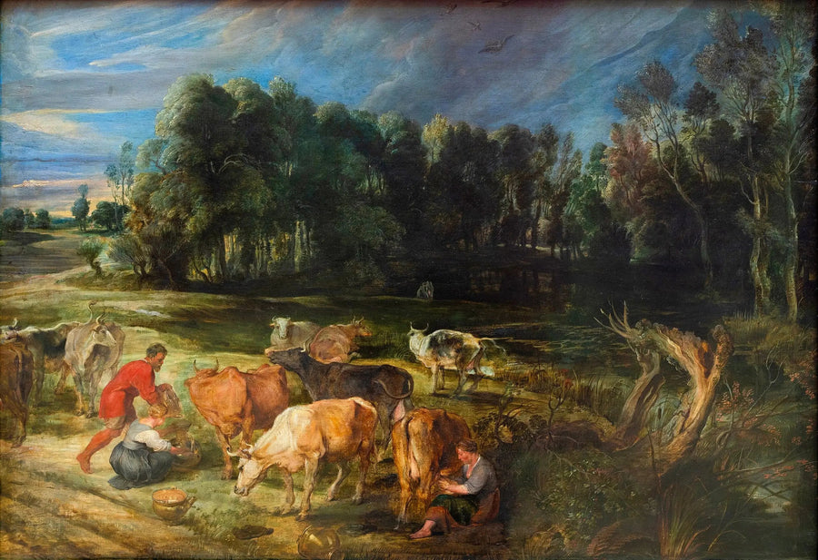 Maisemakuva karjan kanssa - Peter Paul Rubens