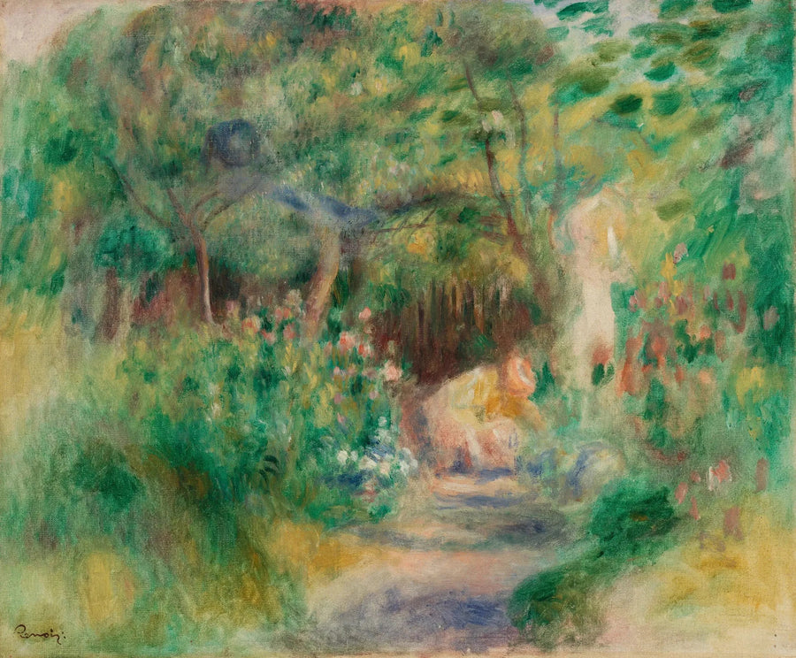 Maisema naisesta puutarhassa - Pierre-Auguste Renoir