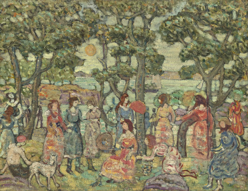 Maisemakuva figuurien kanssa - Maurice Prendergast
