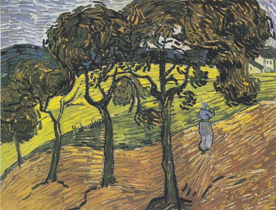 Maisema puineen ja hahmoineen - Vincent van Gogh