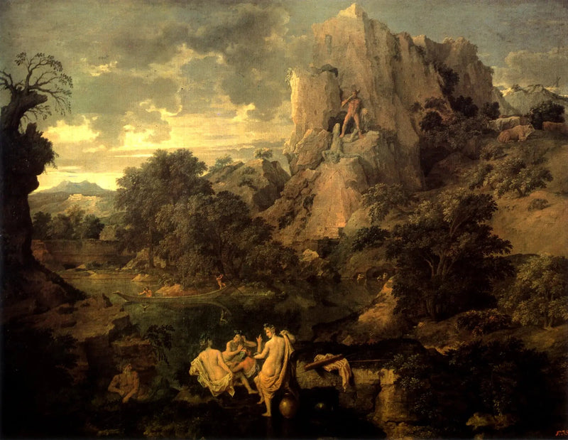 Maisema Herkuleksen ja Cacus'n kanssa - Nicolas Poussin