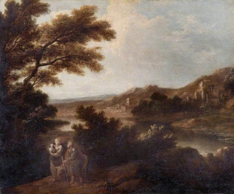Maisema pakomatkalla Egyptissä - Joshua Reynolds