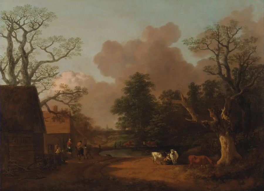 Maisemakuva lehmänlypsäjästä - Thomas Gainsborough