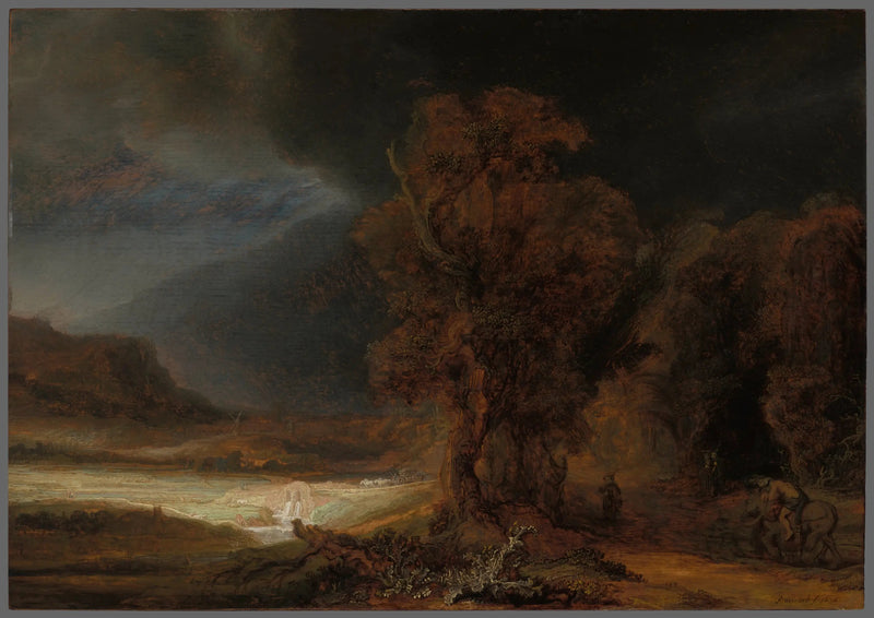 Maisema Hyvän Samarialaisen kanssa - Rembrandt