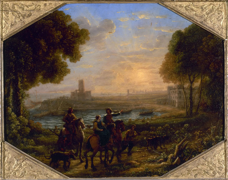 Maisema Santa Marinellan satamasta - Claude Lorrain