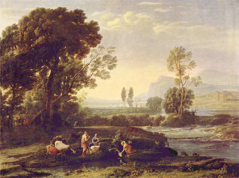Maisema levossa Egyptuksen paossa - Claude Lorrain
