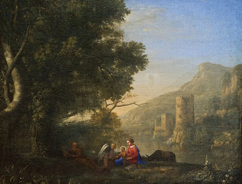 Maisema levossa Egyptin paossa - Claude Lorrain