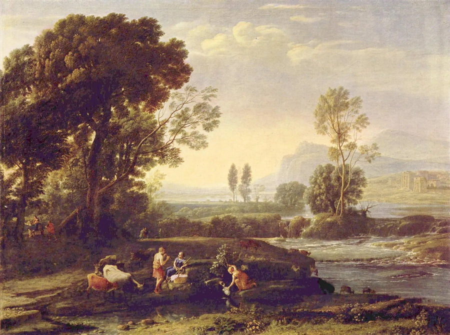 Maisema levossa Egyptuksen paossa - Claude Lorrain