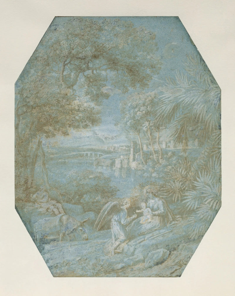 Maisema levossa Egyptuksen paossa - Claude Lorrain