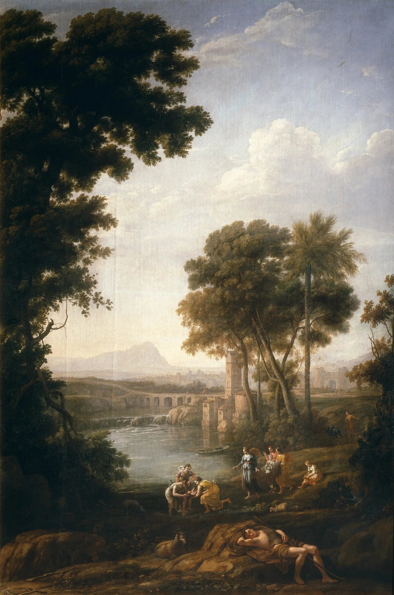 Maisema Moïsen pelastettuna Niililtä - Claude Lorrain