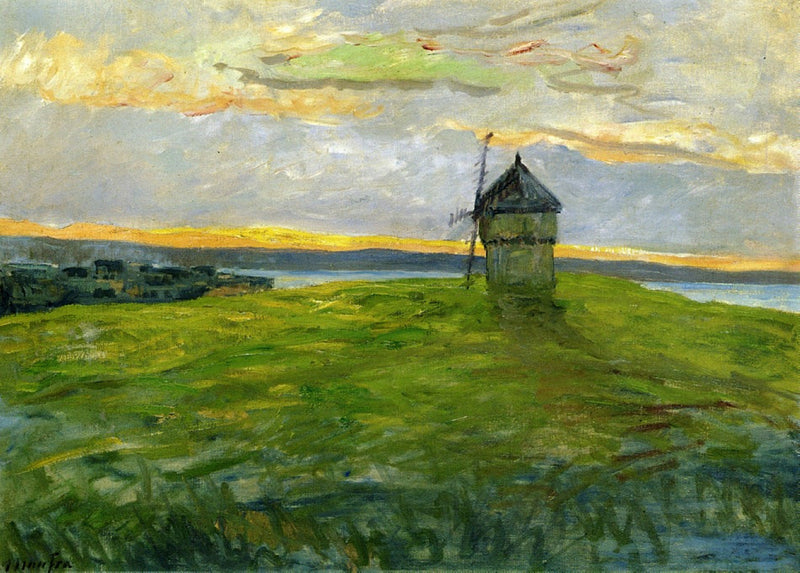 Maisemakuva tuulimyllyn kanssa - Maxime Maufra
