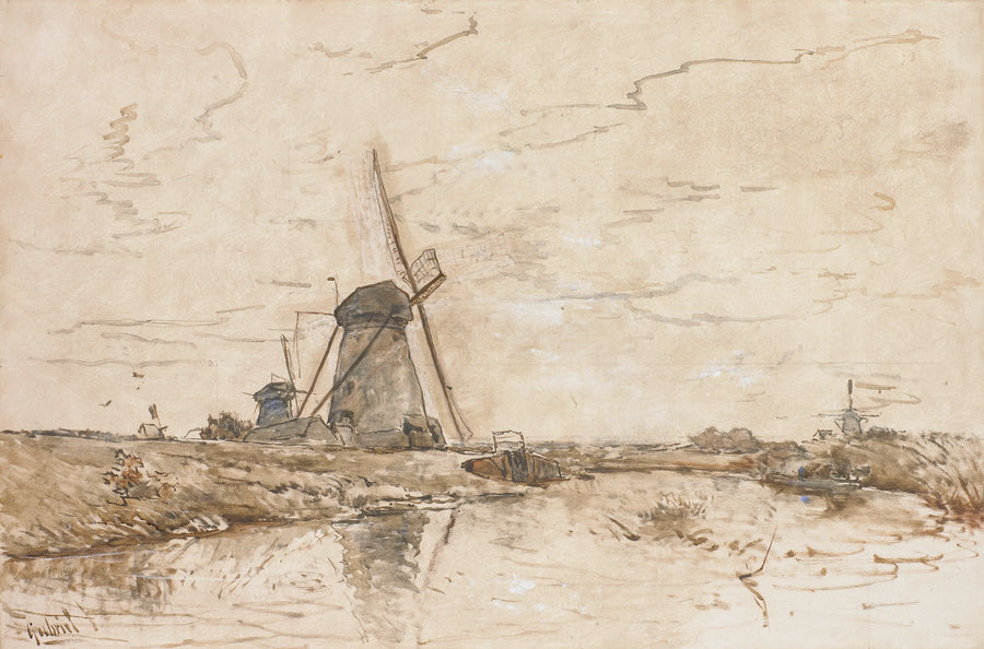 Paysage avec moulins à vent - Paul Joseph Constantin Gabriël