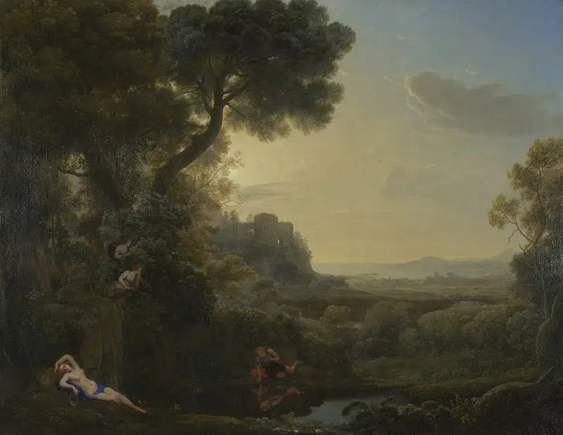 Maisemakuva narsissin ja Ekon kanssa - Claude Lorrain