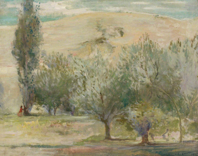 Maisemakuva ihmisten kanssa - Charles Conder