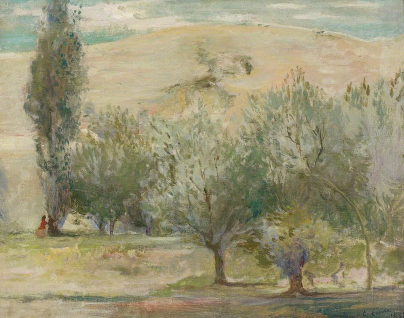Maisemakuva ihmisten kanssa - Charles Conder