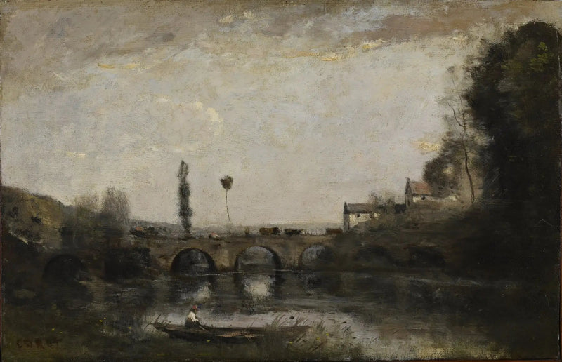 Maisemakuva sillalla - Jean-Baptiste Camille Corot
