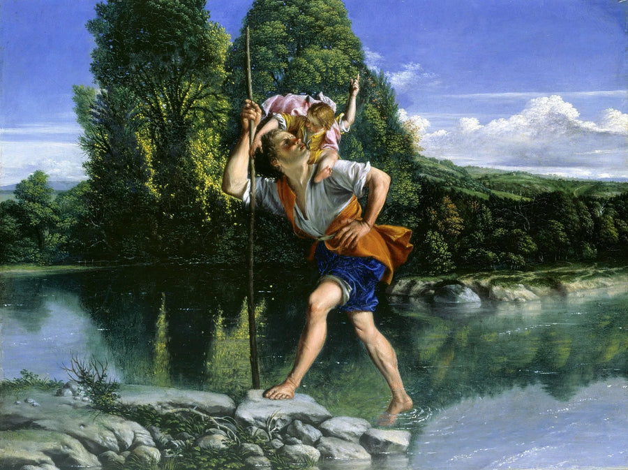 Maisema pyhän Kristofferin kanssa - Orazio Gentileschi