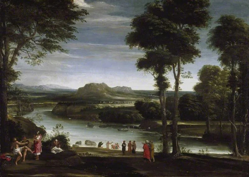 Maisemakuva pyhän Johanneksen kastajasta - Domenichino