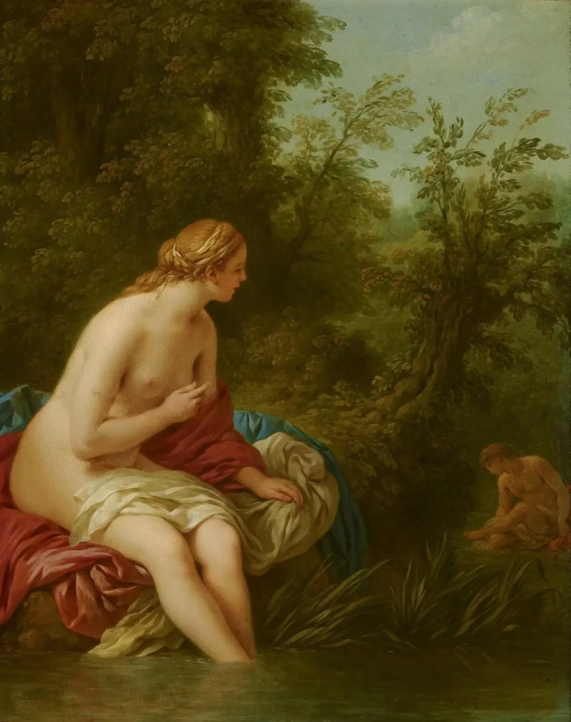 Maisema Salmacis ja Hermaphrodituksen kanssa - Louis Jean François Lagrenée