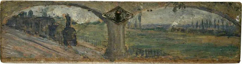 Maisema höyryvetureilla - Camille Pissarro
