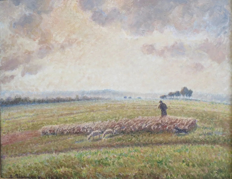 Maisema lampaineen - Camille Pissarro