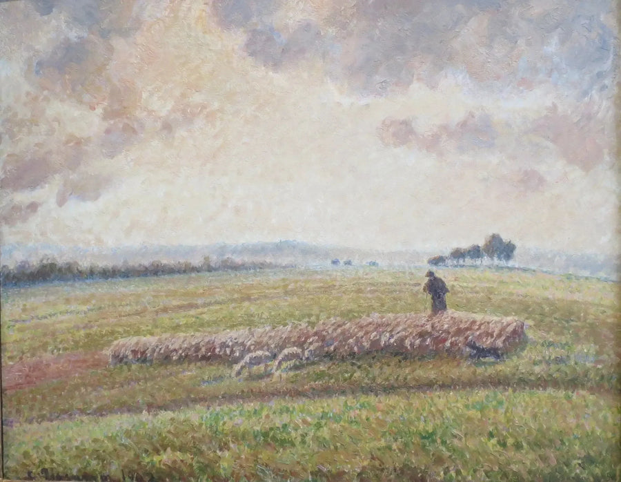 Maisema lampaineen - Camille Pissarro
