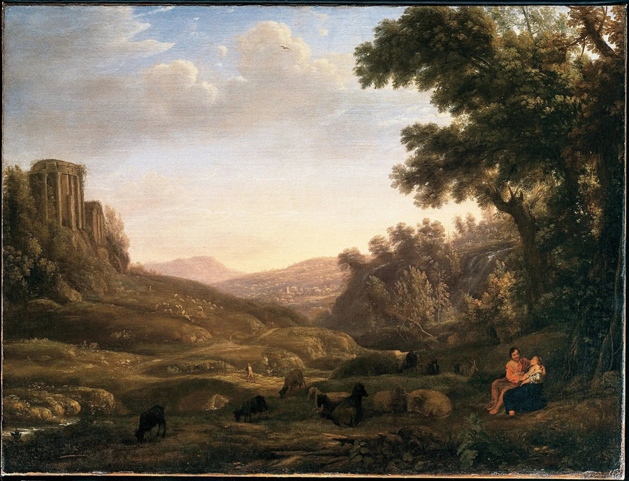 Maisema paimenella ja paimennolla - Claude Lorrain