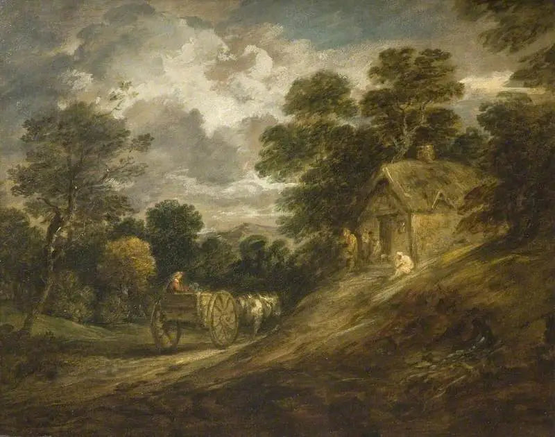 Paysage avec un chalet et une charrette - Thomas Gainsborough - Alpha Reproduction