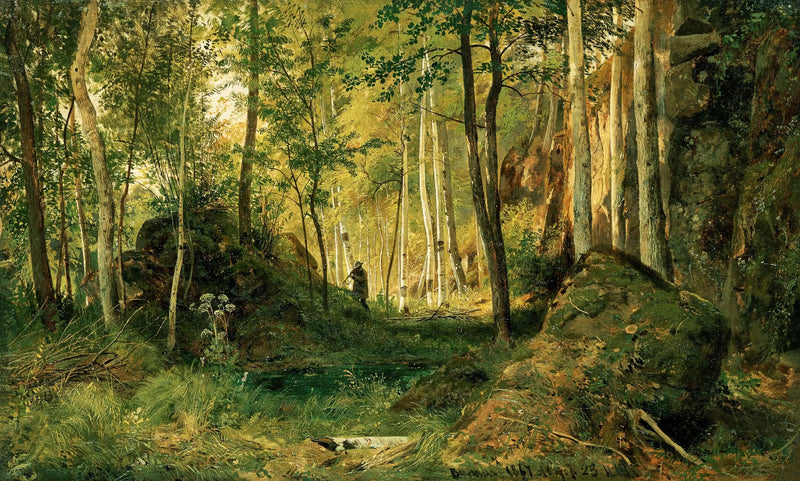 Maisema metsästäjän kanssa. Valaam-saari - Ivan Chichkine