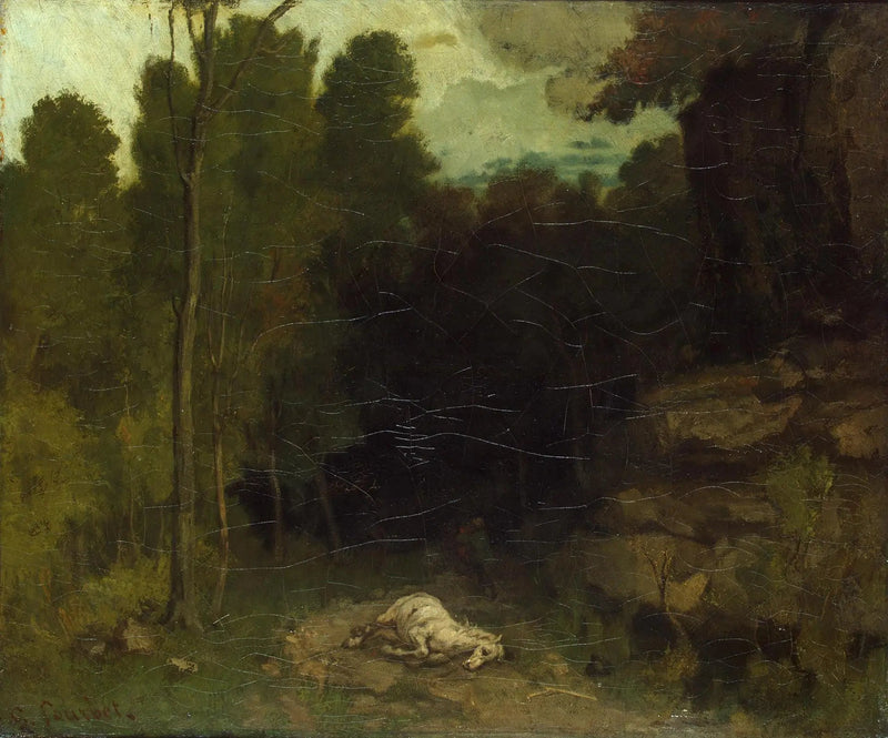 Maisema kuolleen hevosen kanssa - Gustave Courbet