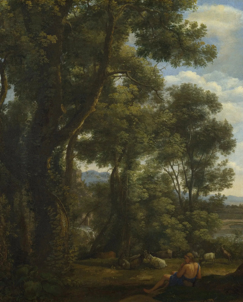 Maisema vuohipaimenella ja vuohilla - Claude Lorrain