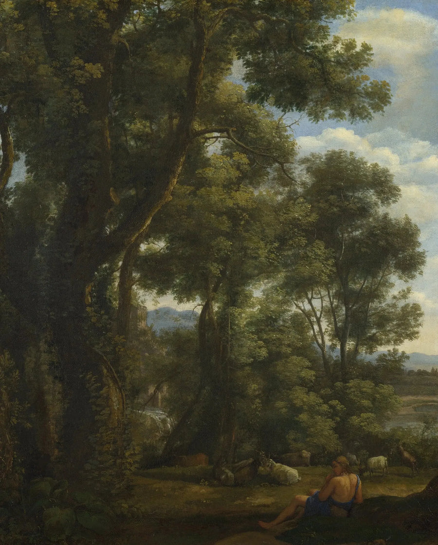 Maisema vuohipaimenella ja vuohilla - Claude Lorrain