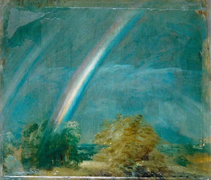 Maisema kaksinkertaisella sateenkaarella - John Constable